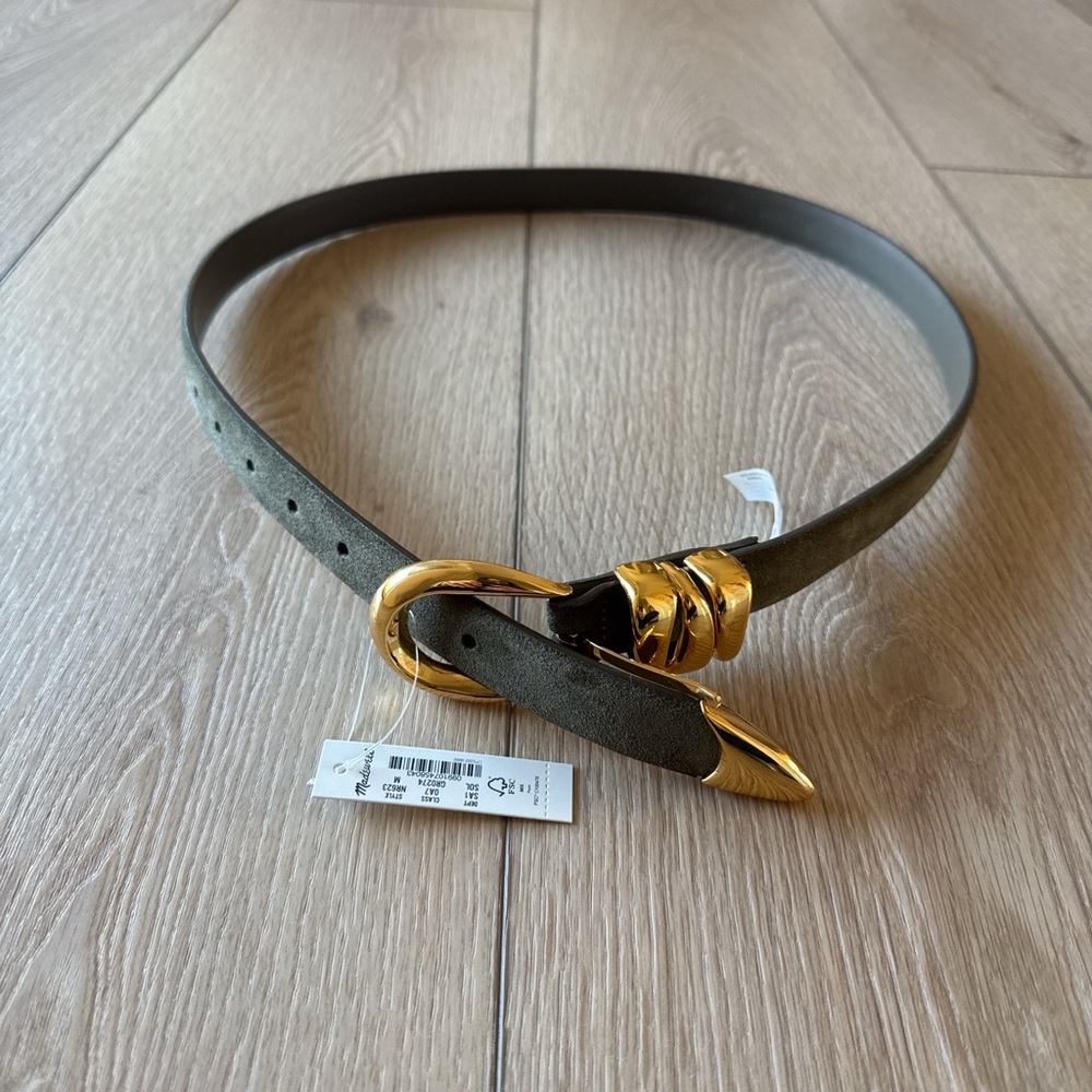 NWT Madewell Suede Keeper Belt